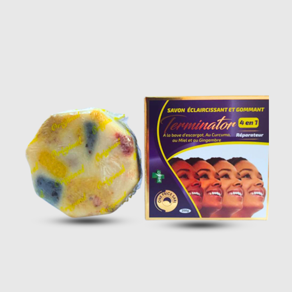 Savon Eclaircissant et Gommant Terminator Réparateur 4en1 200g