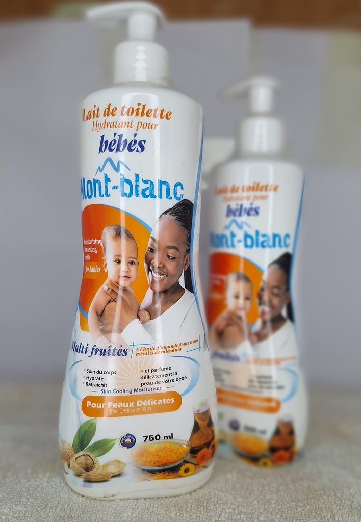 Lait Mont-Blanc baby à l'huile d'amande douce et aux extraits de calendula 1000 ml